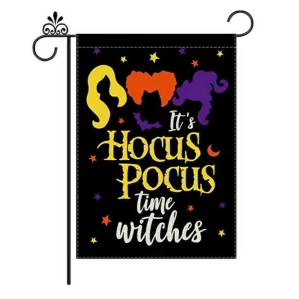 New Hocus Pocus Small Garden Flag Halloween 12x18